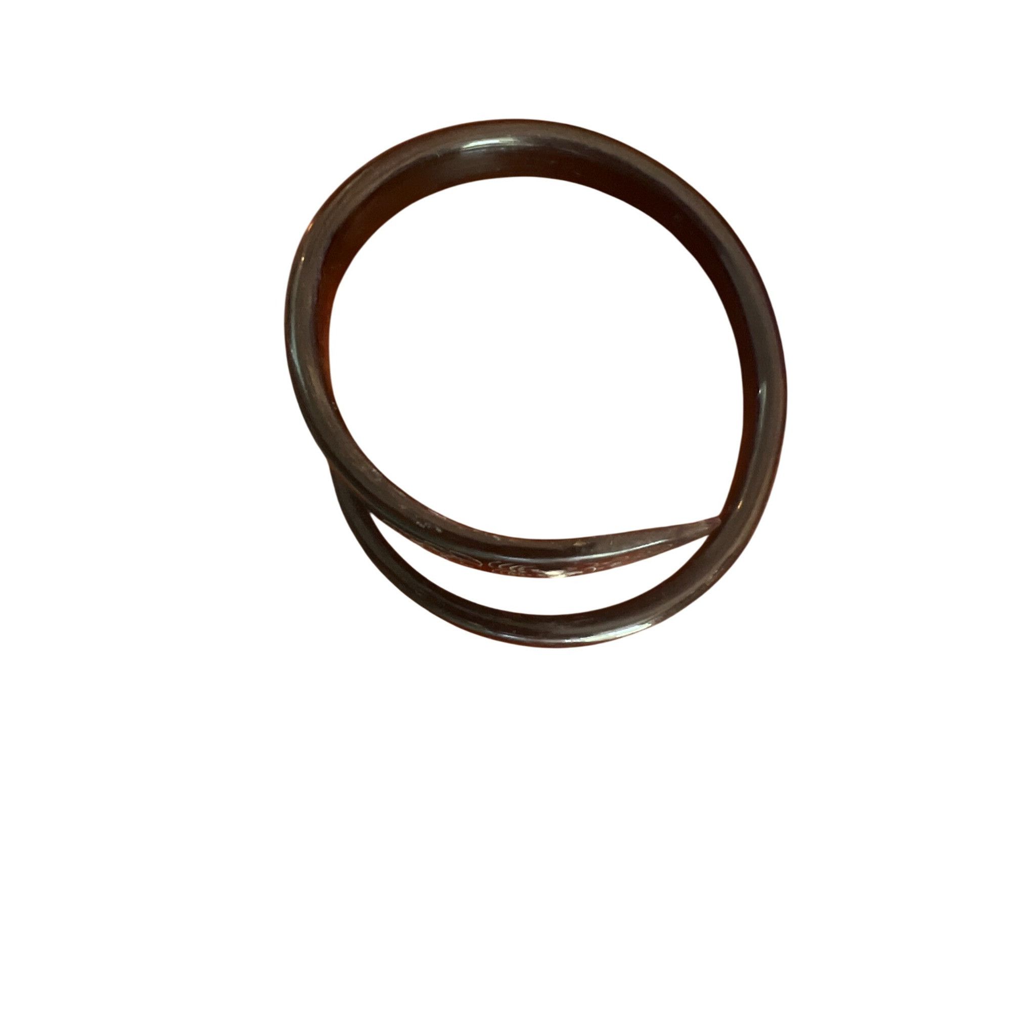 Other Vintage Antique Carved Bovine Horn Cuff Bracelet Inlaid Eyes Size ONE SIZE - 5 Thumbnail