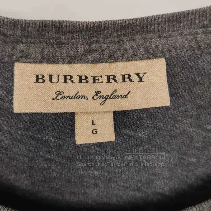 Burberry Burberry Gray Cotton Men's T-shirt. Size US L / EU 52-54 / 3 - 3 Thumbnail