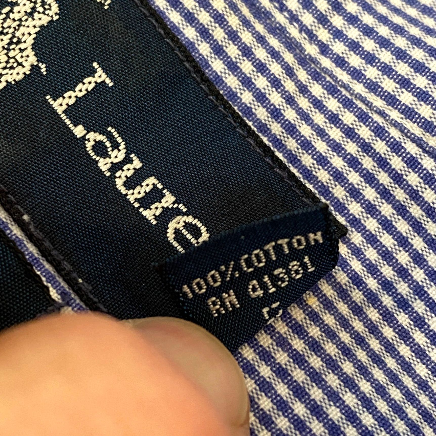 Polo Ralph Lauren VINTAGE Polo Ralph Lauren Blake Shirt Mens L Blue White Gingham Check Twill Shirt Size US L / EU 52-54 / 3 - 4 Thumbnail