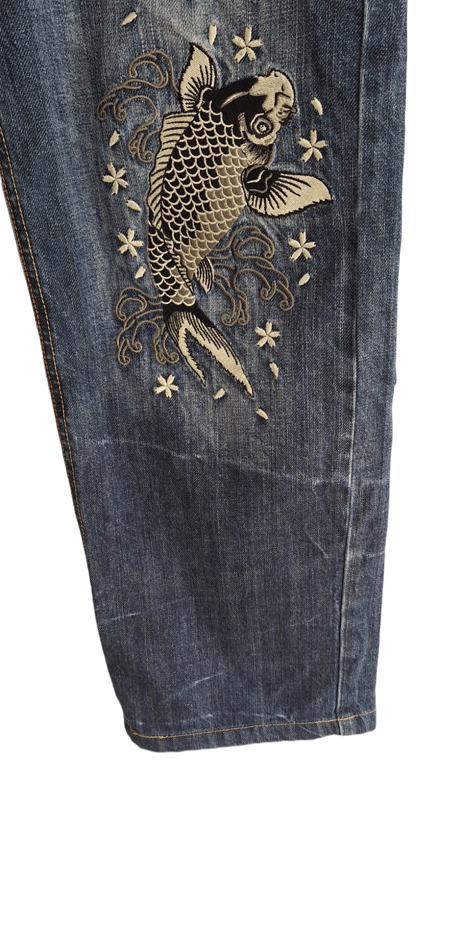 Japanese Brand Japanese Brand Infinity Fish Koi Multipocket Jeans Size US 32 / EU 48 - 6 Thumbnail
