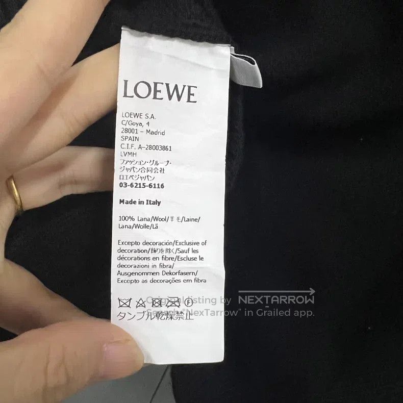 Loewe Loewe Black Embroidered Logo Round Neck Knit Top Size US L / EU 52-54 / 3 - 2 Thumbnail