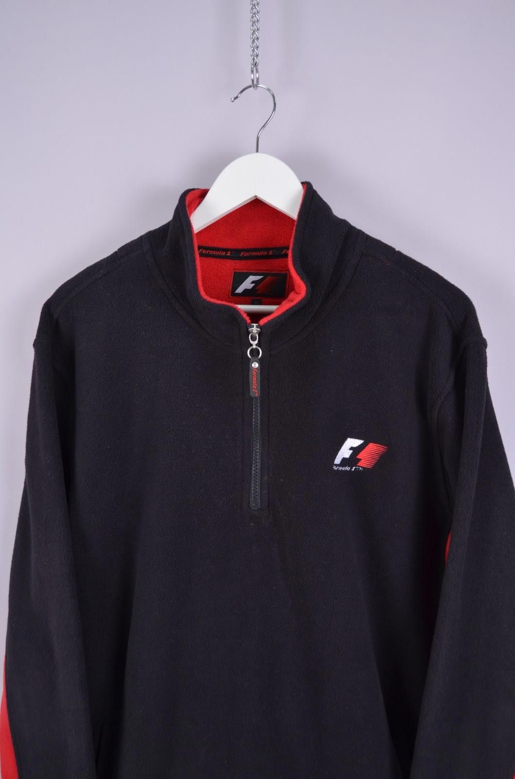 Formula 1 Mens Formula 1 1/4 Zip Black/Red Fleece Embroided Logo Sz L Size US L / EU 52-54 / 3 - 2 Thumbnail