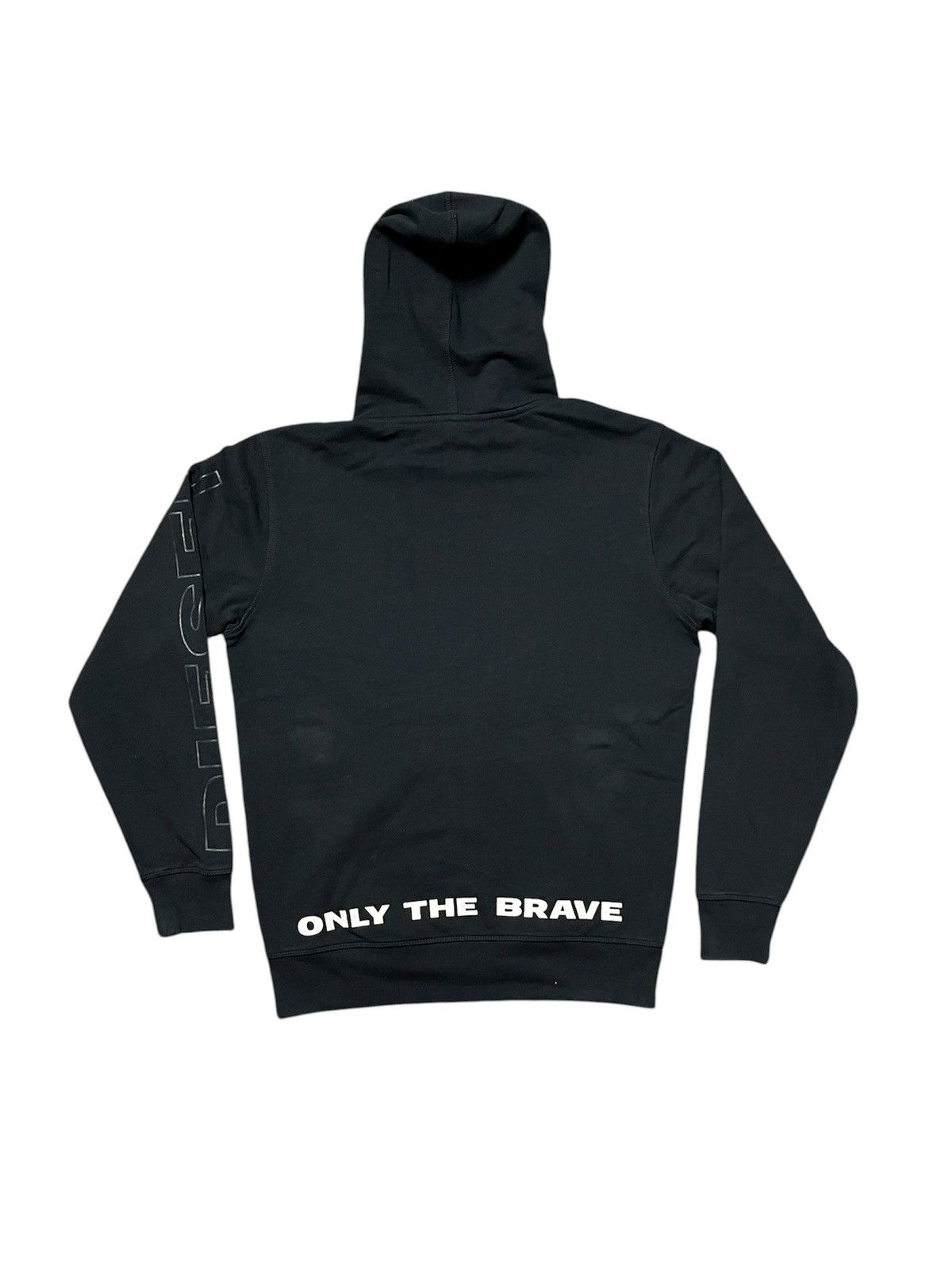 Diesel 00s DIESEL “ONLY THE BRAVE” SPELLOUT SLEEVE ZIP UP HOODIE Size US M / EU 48-50 / 2 - 2 Thumbnail