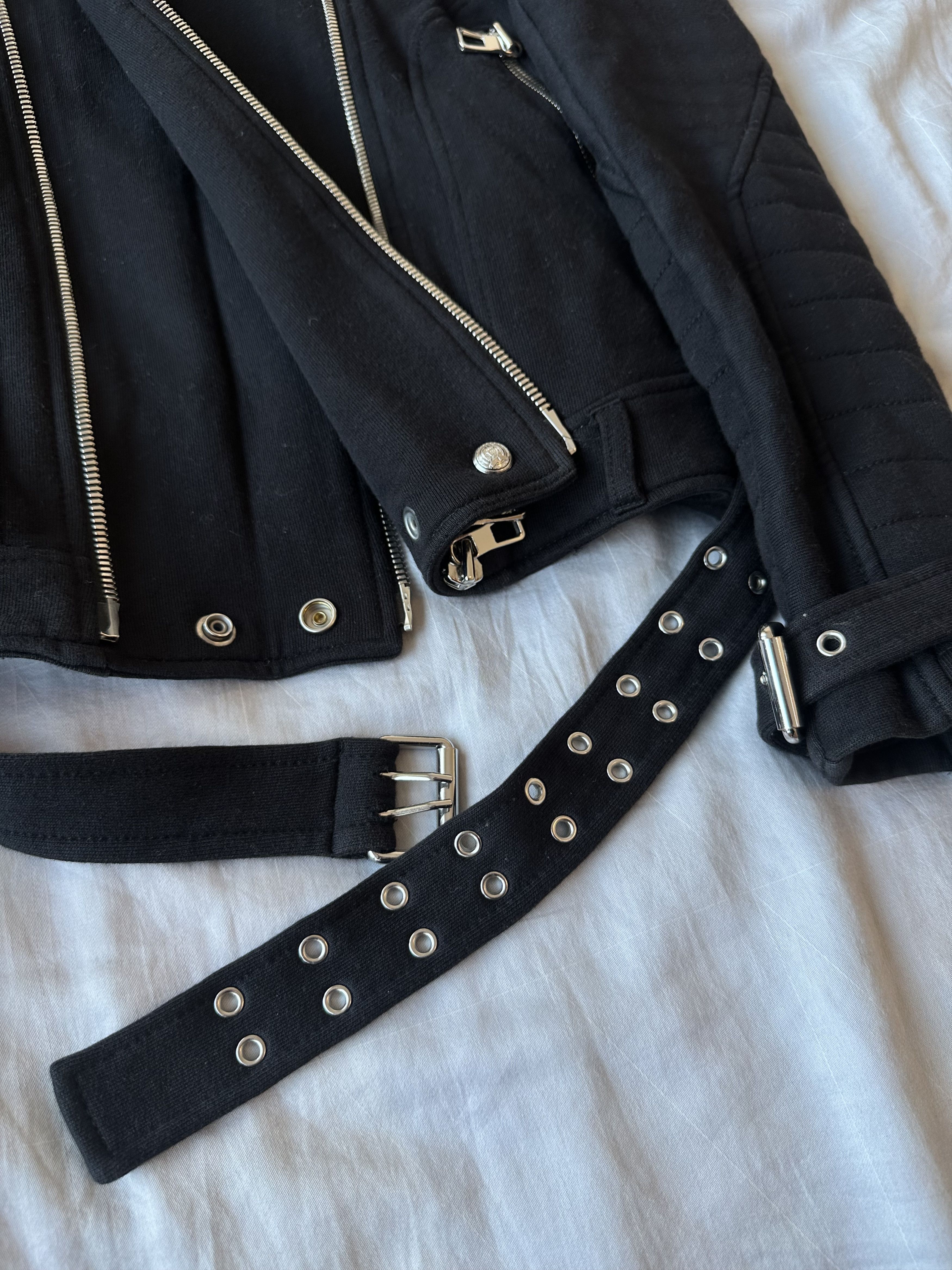 Balmain × H&M Balmain x H&M Cotton Zip Up Biker Jacket Archive Size US XS / EU 42 / 0 - 2 Thumbnail
