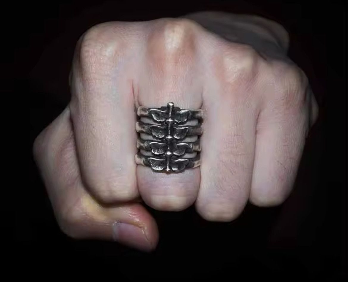 Other Hiphop fish bone resizeable ring Size ONE SIZE - 1 Thumbnail
