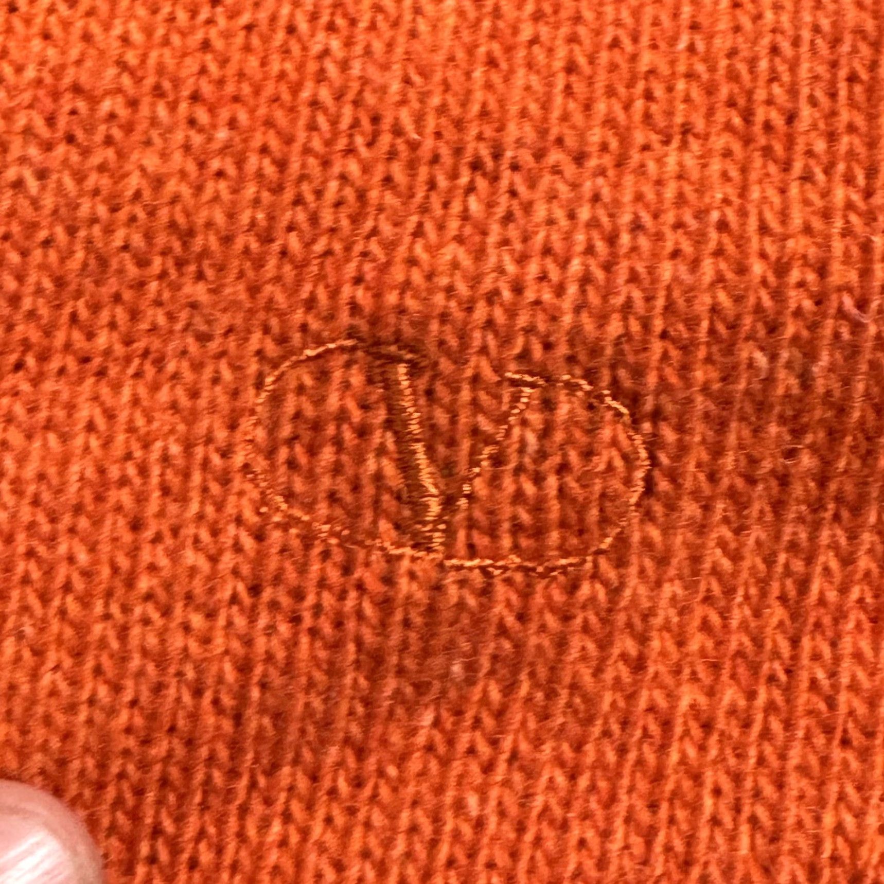 Valentino VINTAGE VALENTINO CREWNECK SWEATER 100% WOOL ORANGE MENS 2XL RARE Size US XXL / EU 58 / 5 - 4 Thumbnail