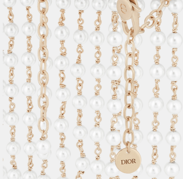 Dior o1w1db10126 B2845W Size : OS / Cuff Bracelet in Gold/White Size ONE SIZE - 2 Thumbnail