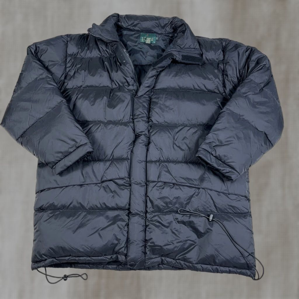 J.Crew Vintage J Crew Puffer Jacket Men XLT Black Down Fill Ski Coat 90s Winter Mens Size US XL / EU 56 / 4 - 1 Thumbnail