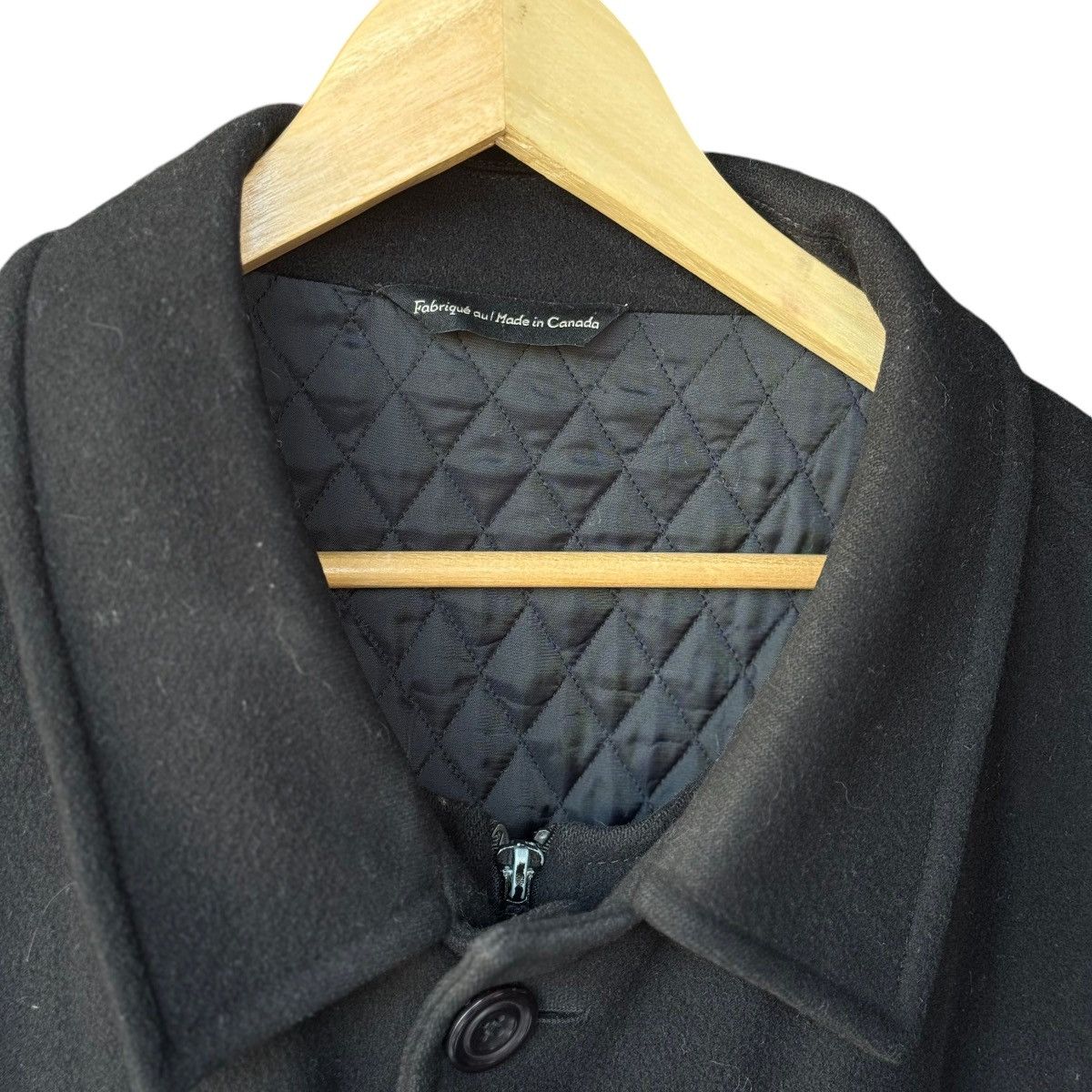 Loro Piana × Vintage ROCHESTER COUTURE WOOL TRENCH COAT BLACK DESIGNER JACKET 90s Size US XXL / EU 58 / 5 - 20 Thumbnail