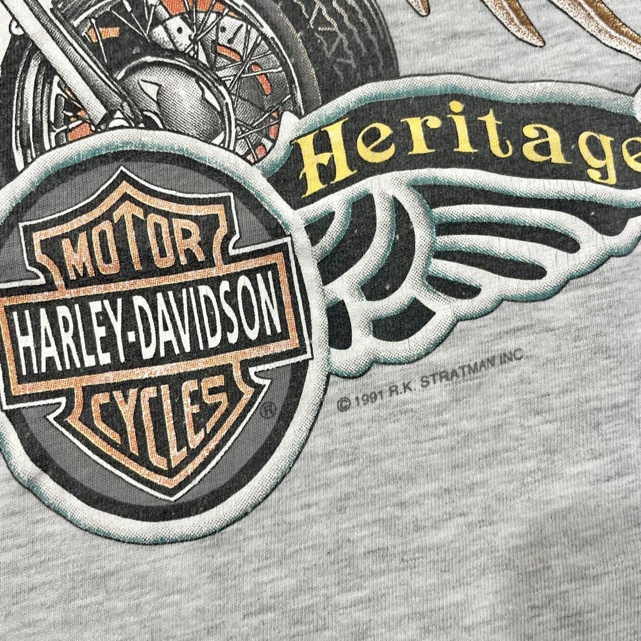 Harley Davidson × Vintage Vintage 1991 Harley Davidson Motorcycle Eagle T-Shirt Size US L / EU 52-54 / 3 - 4 Thumbnail
