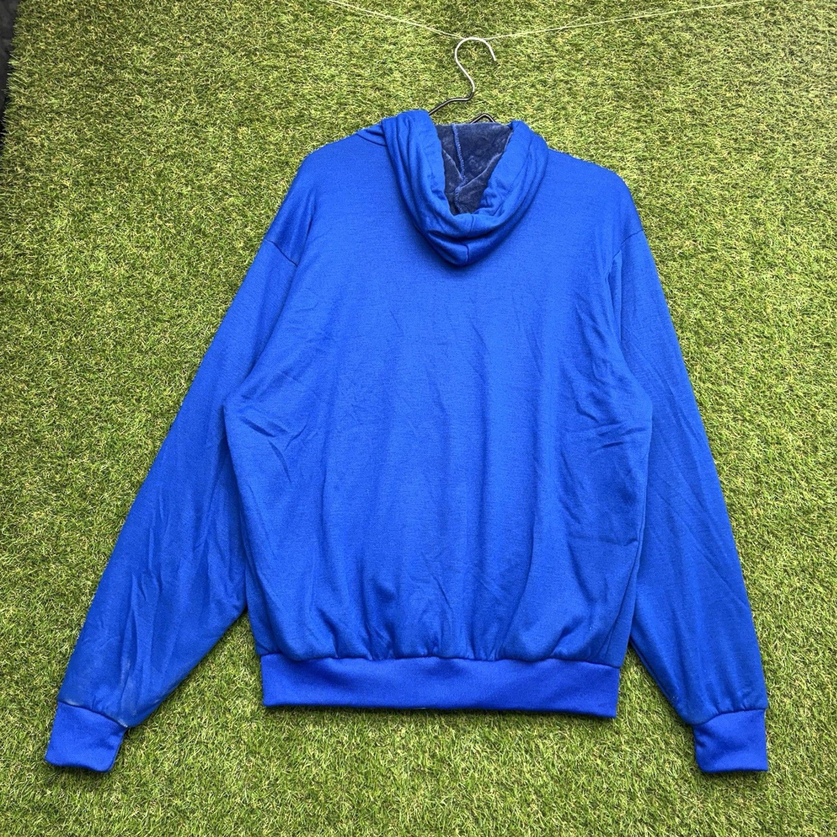Vintage VINTAGE Muleskins Hoodie Mens Large Blue Full Zip Thermal Lined Sweatshirt 90s Size US L / EU 52-54 / 3 - 2 Thumbnail