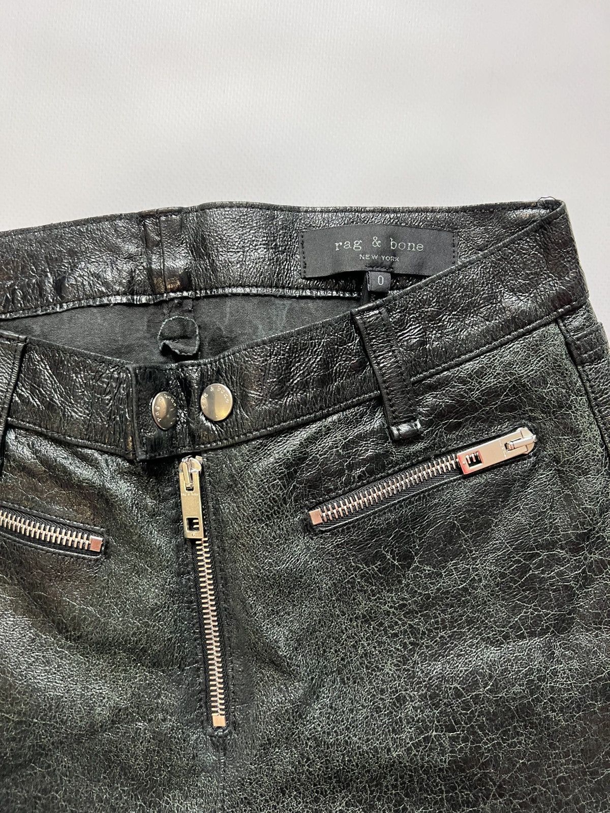 Rag & Bone Rag&Bone Black leather Womens Pants Size 25" / US 0 / IT 36 - 3 Thumbnail