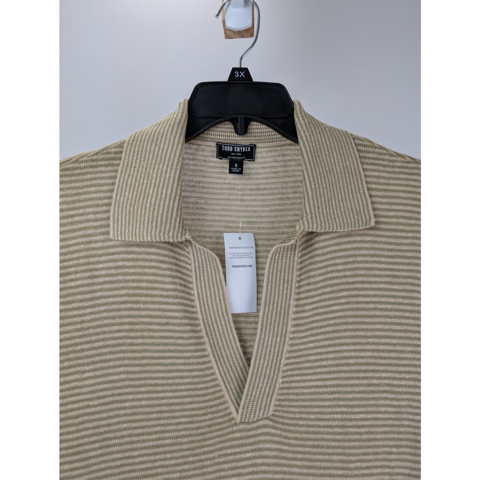 Todd Snyder o1rshd1 CC20 Relaxed Linen Stripe Montauk Polo Shirt Beige Size US S / EU 44-46 / 1 - 7 Thumbnail