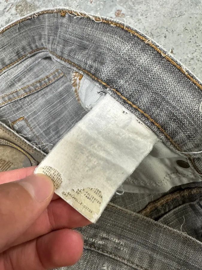 Roberto Cavalli × Vintage 2000s Cavalli Destroyed Grey Denim Jeans Size US 32 / EU 48 - 9 Thumbnail