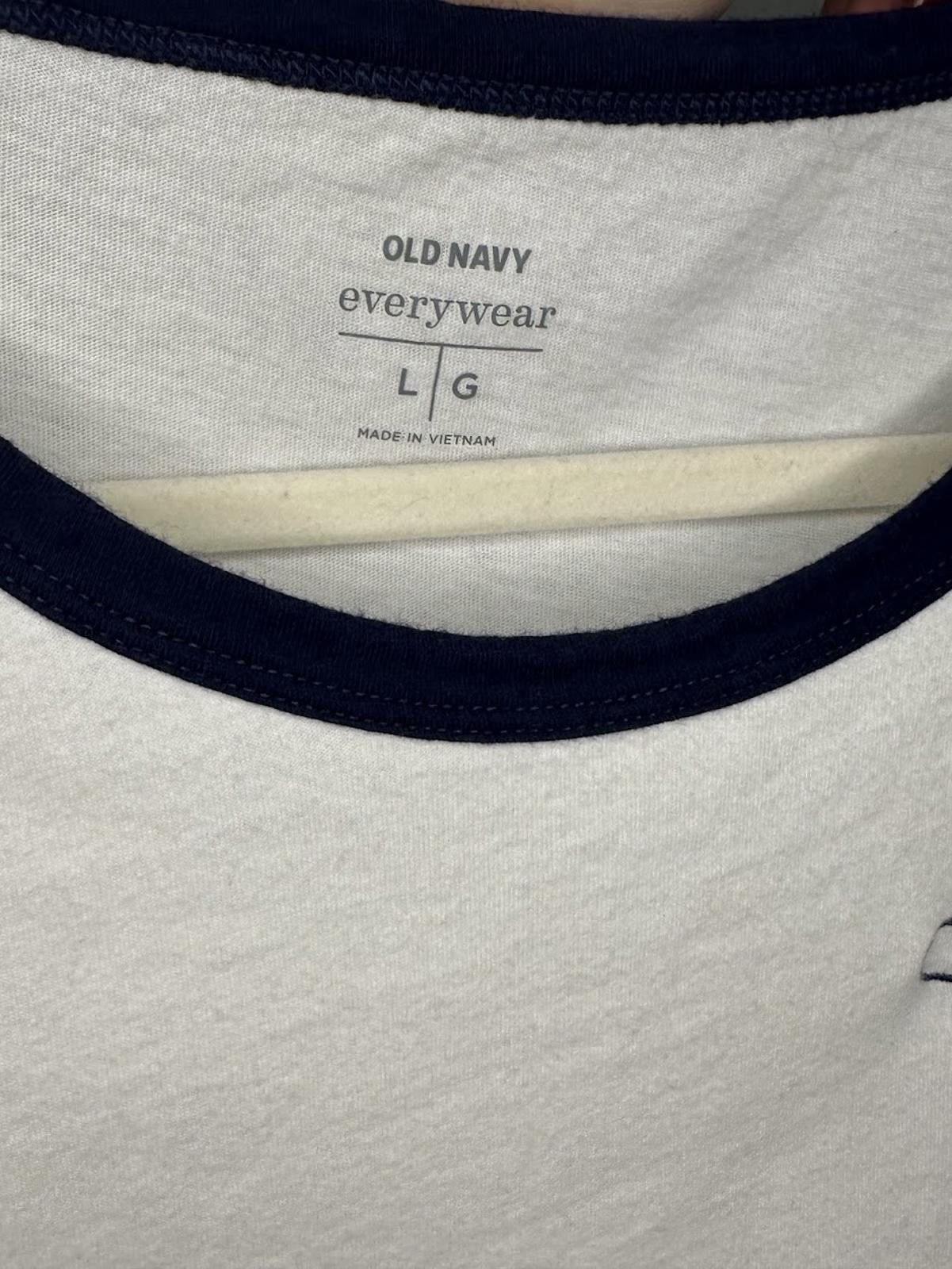 Old Navy Old Navy "So on Point" Cactus Ringer T-shirt - Sz. L Size L / US 10 / IT 46 - 3 Thumbnail
