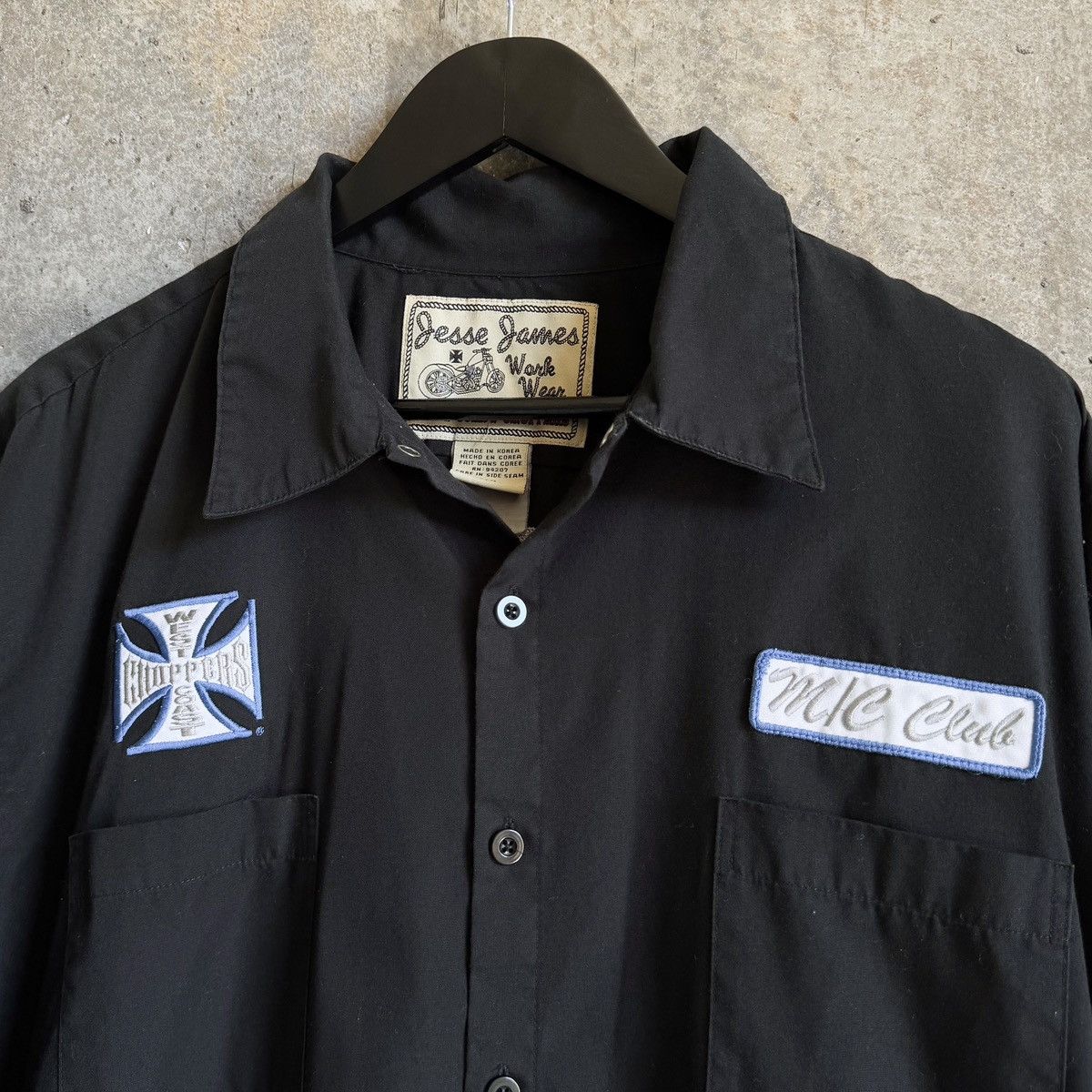 West Coast Choppers Vintage WEST COAST CHOPPERS WCC Chain Stitch Mechanic Shirt Size US XXL / EU 58 / 5 - 3 Thumbnail