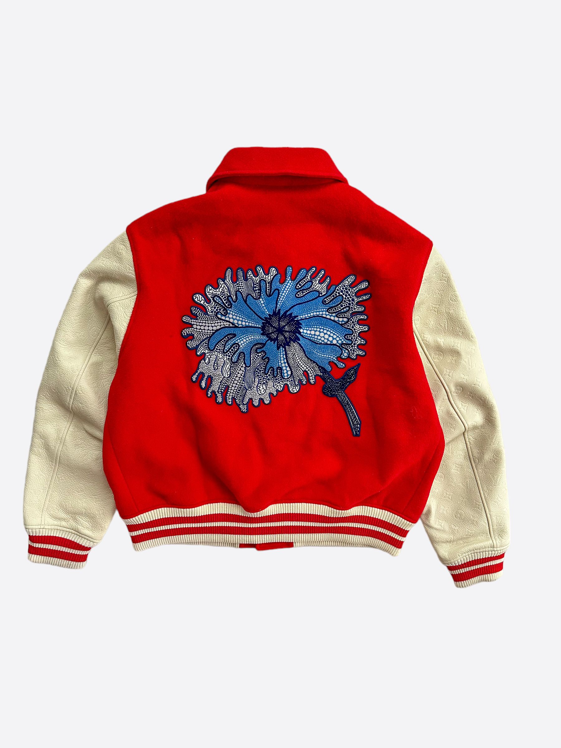 Louis Vuitton Louis Vuitton Yayoi Kusama Red & White Varsity Jacket Size US XXL / EU 58 / 5 - 2 Thumbnail