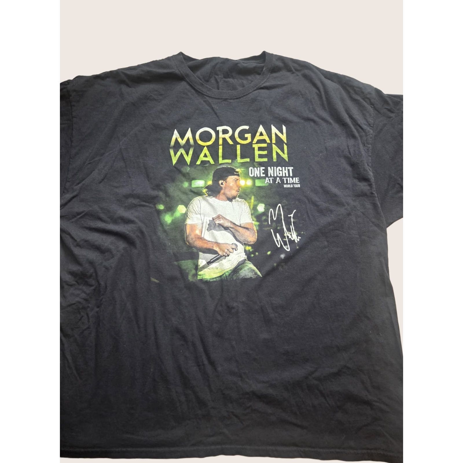 Vintage Morgan Wallen 2024 Concert T-Shirt Size XL/2XL One Night Tour Shirt Men Black Crew Neck Short Sleeve Cotton Gildan 5000 Vintage: No Size US XL / EU 56 / 4 - 1 Thumbnail