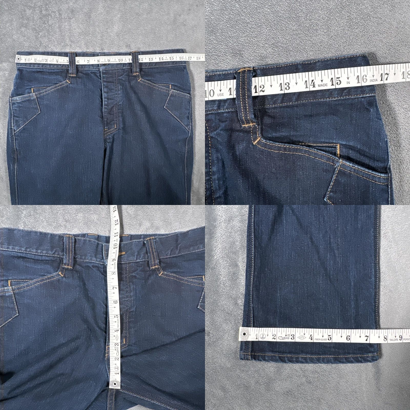 Vintage TAD Jeans Mens 32x34 Blue Intercept Stretch Denim Straight Casual Size US 32 / EU 48 - 9 Thumbnail