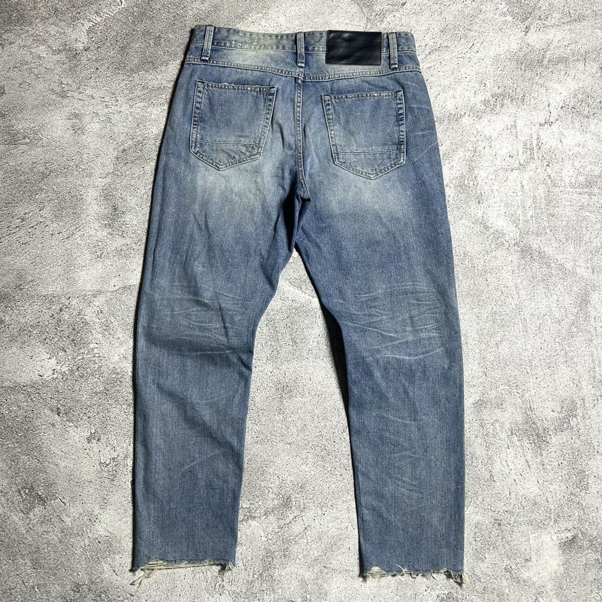 Japanese Brand Crazy Disstresed Denim PLACX CROP MILAN LOSE CROP TAPERED Size US 34 / EU 50 - 22 Thumbnail