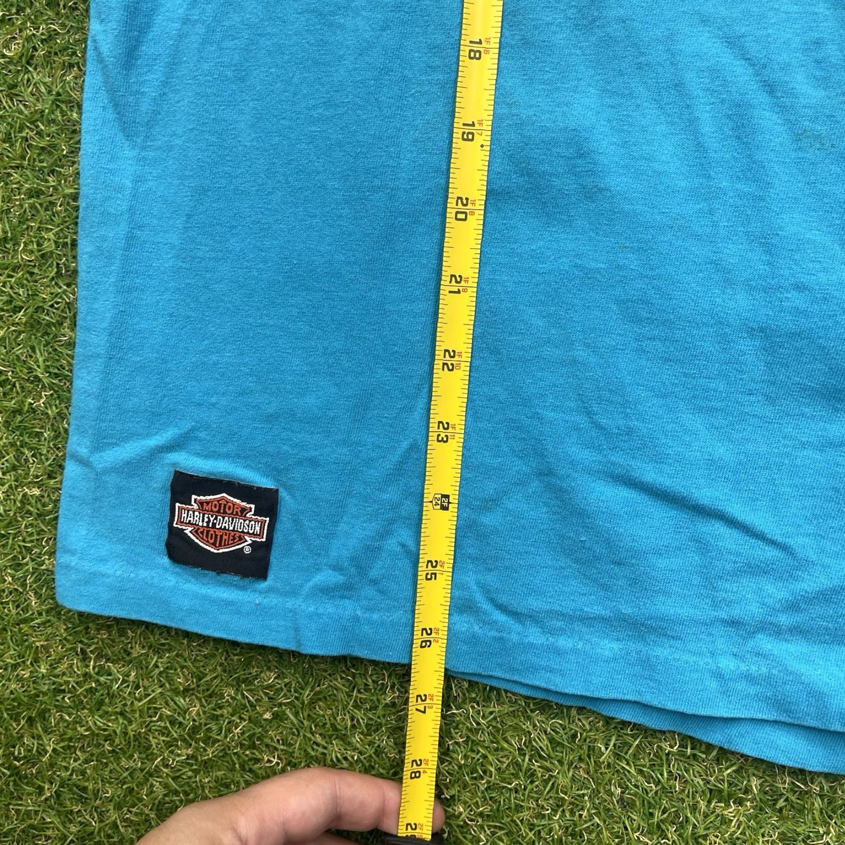 Harley Davidson Harley-Davidson Shirt Mens L Blue 1990s Vintage Graphic Tee Motorcycle USA 3D Emblem concep t Size US L / EU 52-54 / 3 - 6 Thumbnail