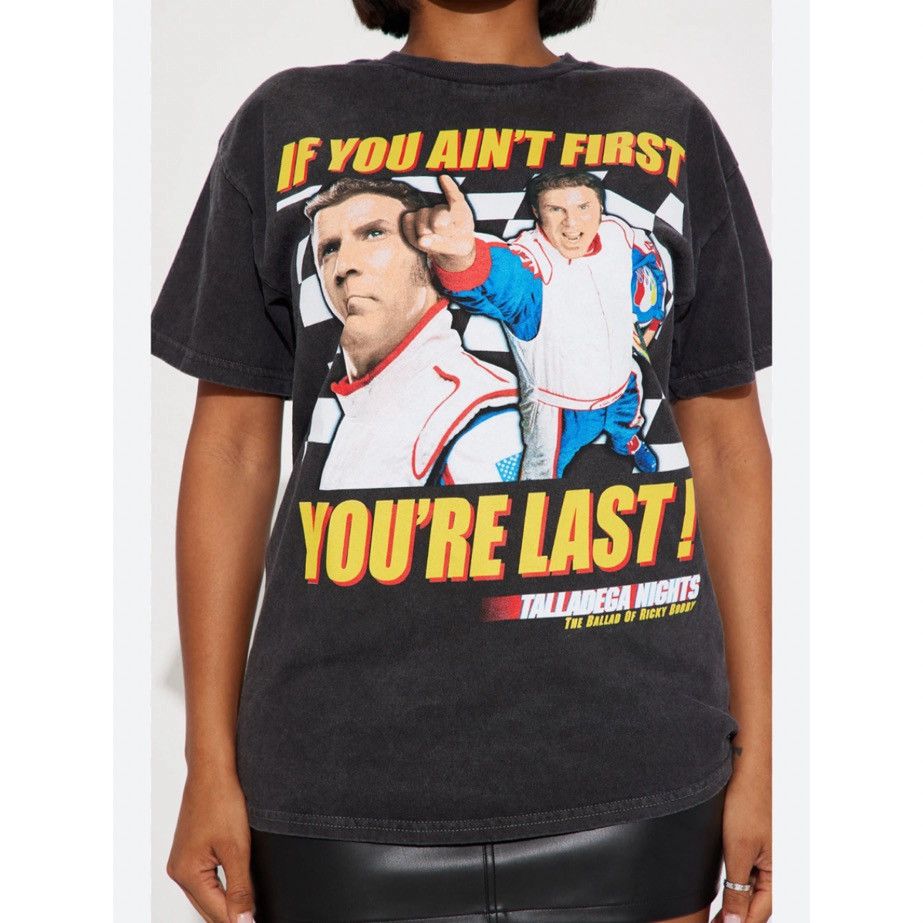 Fashion Nova Fashion Nova Talladega Nights Graphic Tee Black Wash Size Xl Size US XL / EU 56 / 4 - 2 Thumbnail