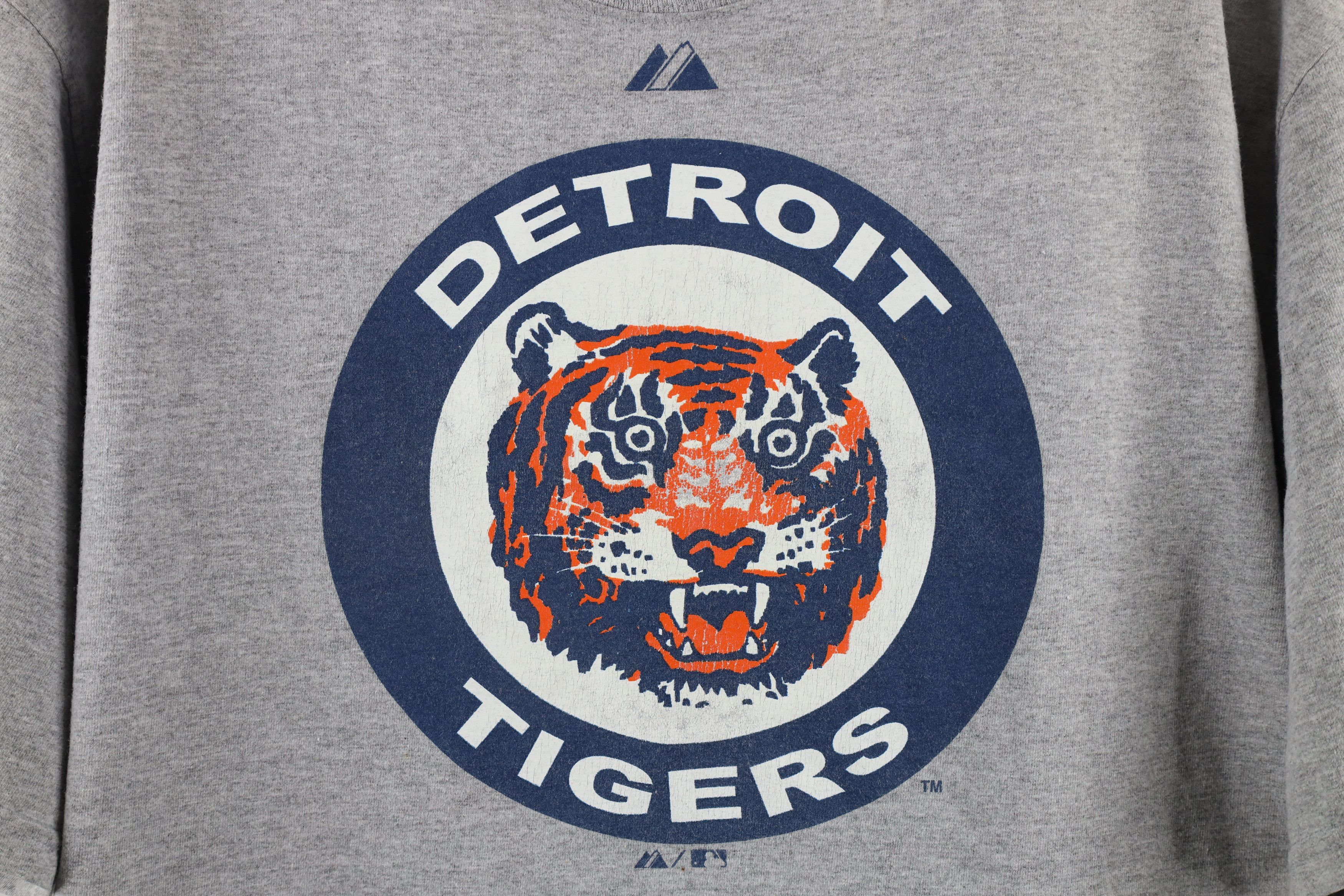Majestic × Vintage Vintage Majestic Tigers Baseball T-Shirt Heather Gray Size US XL / EU 56 / 4 - 4 Thumbnail
