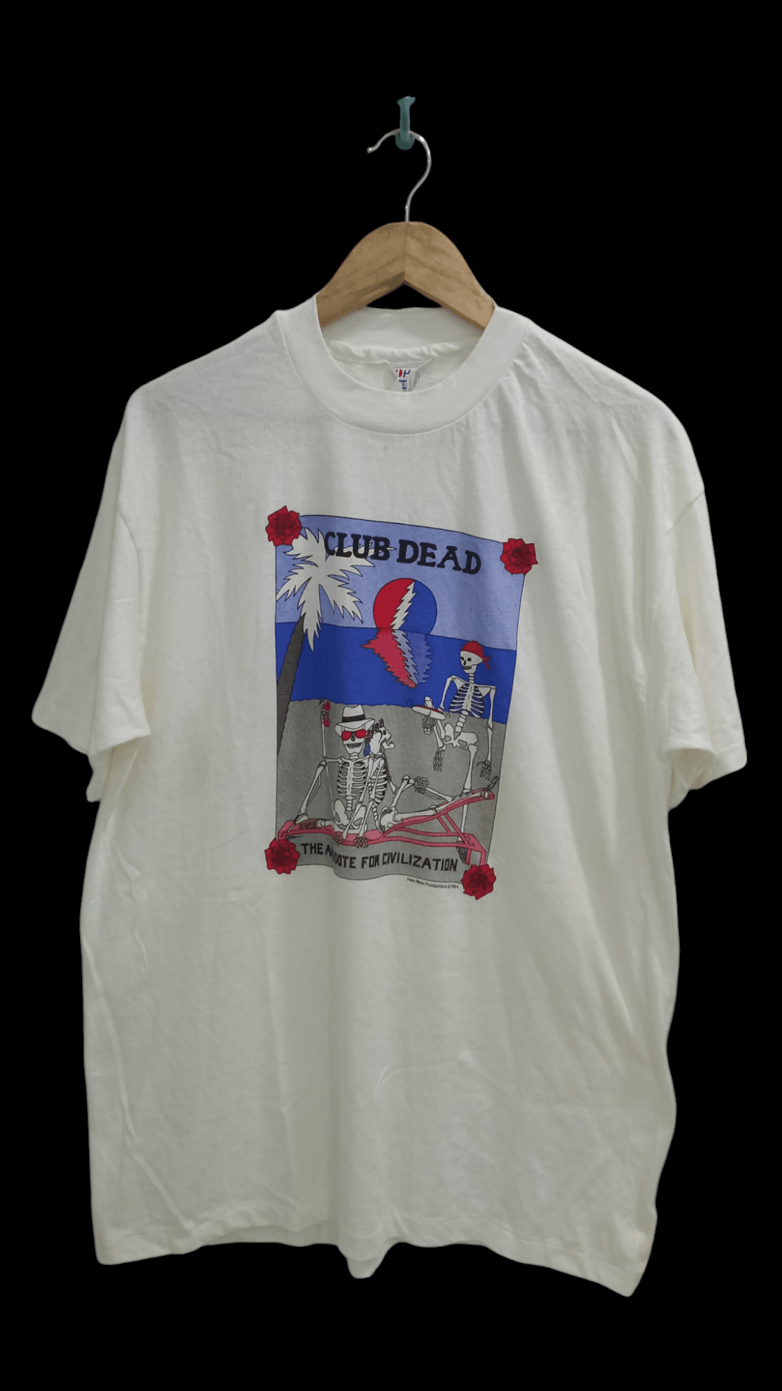 Band Tees × Vintage 🔥🔥Vintage 80s Grateful Dead Club Dead T-Shirt Size US XL / EU 56 / 4 - 1 Thumbnail