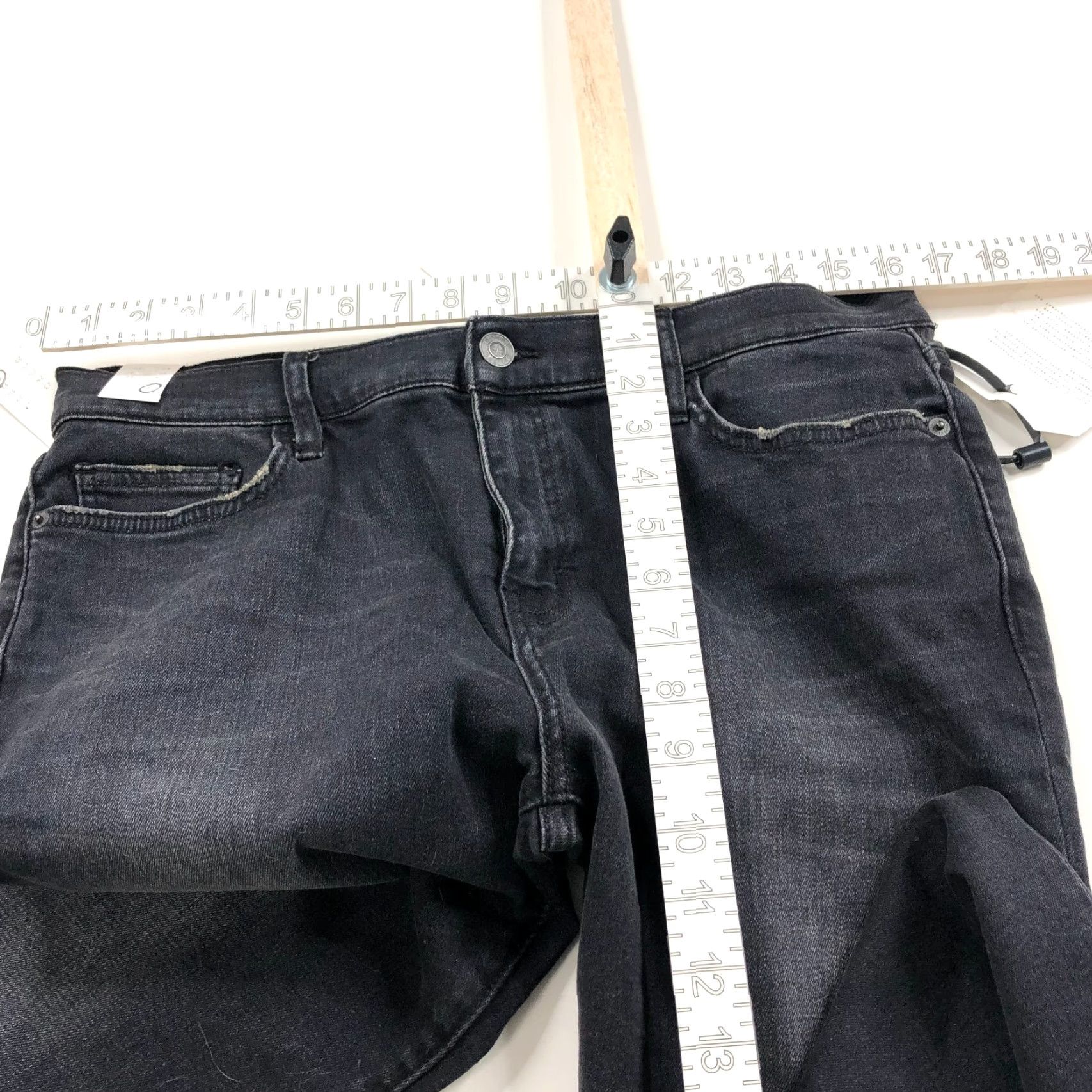 Vintage Current/Elliott Stiletto Jeans Black Mid Rise Denim 32 Regular Women’s 5-Pocket Cotton Blend Jeans Retro Ready List Size 24" / US 00 / IT 34 - 6 Thumbnail