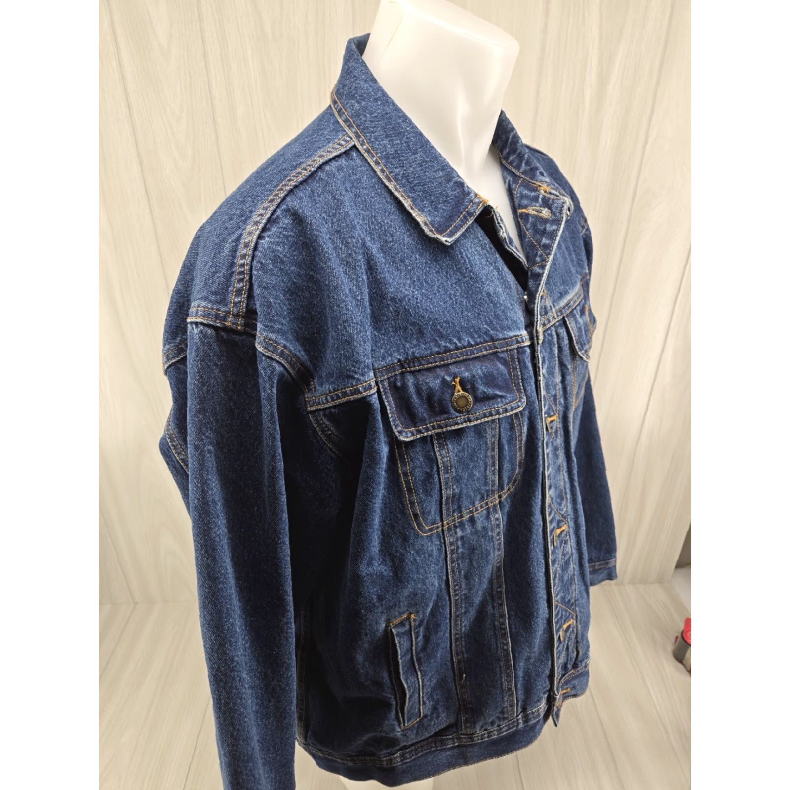 Wrangler VINTAGE Wrangler Rugged Wear Denim Jacket Flannel Lined XXL Blue Trucker RJK32AN Size US XXL / EU 58 / 5 - 6 Thumbnail