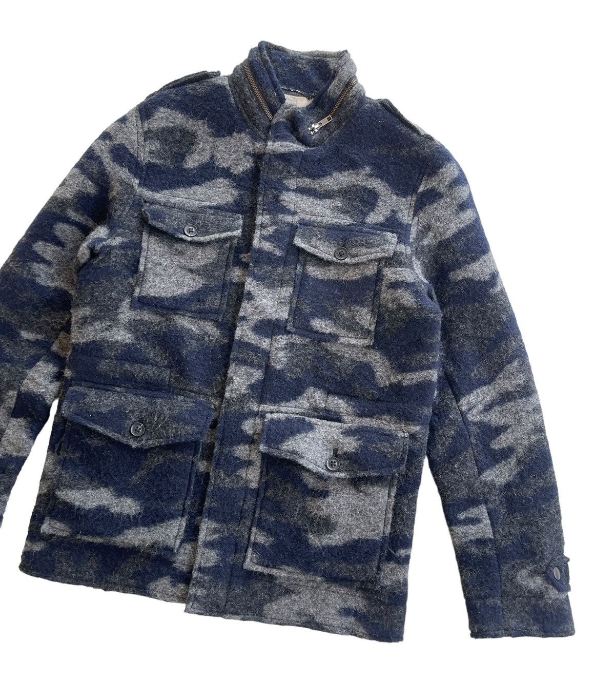 291295=Homme 291295 Homme Wool Camouflage Jacket Size US M / EU 48-50 / 2 - 4 Thumbnail