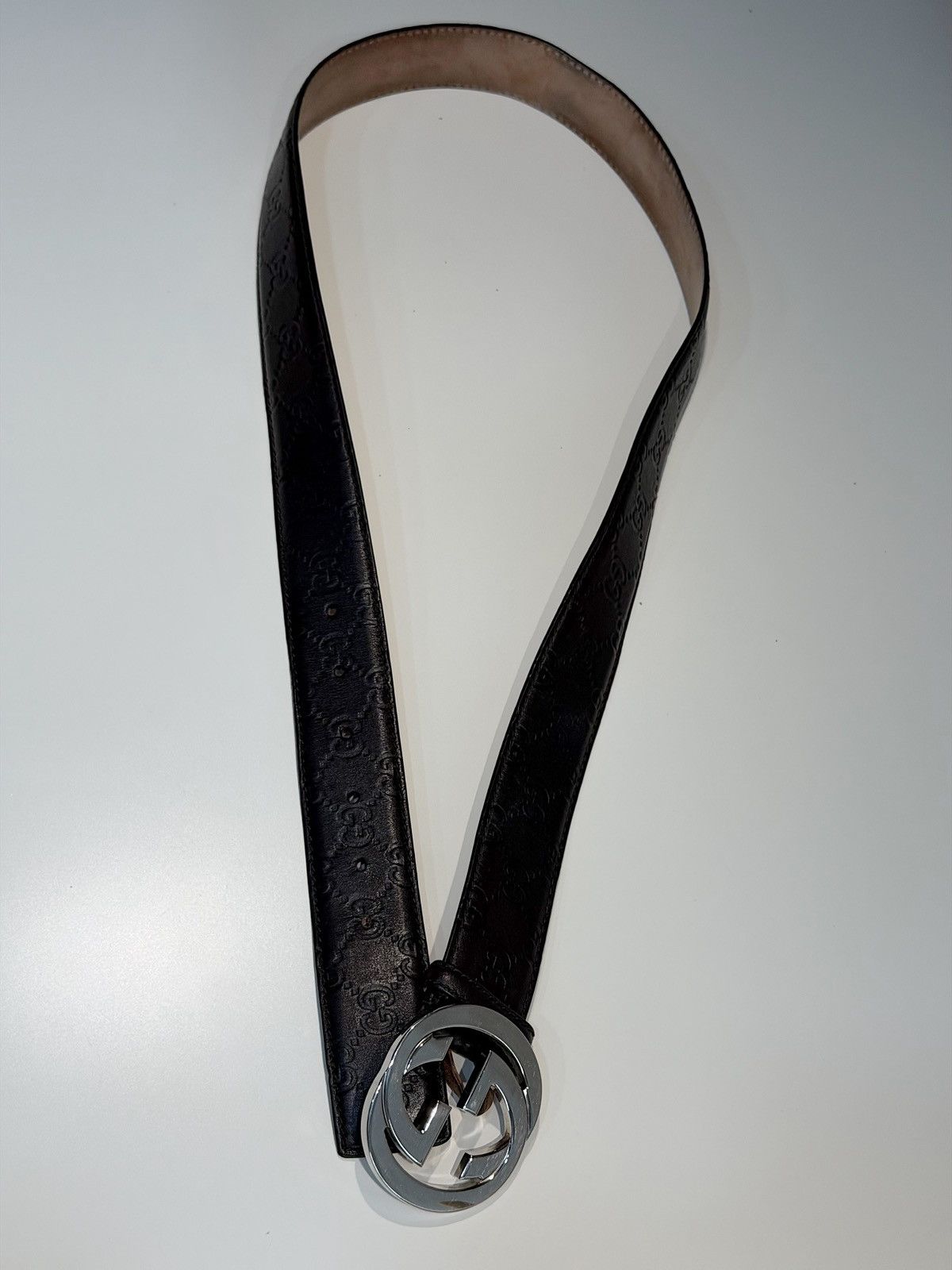 Gucci GUCCI GG Monogram Leather Belt Demna Nettspend Fakemink Logo Size ONE SIZE - 19 Thumbnail