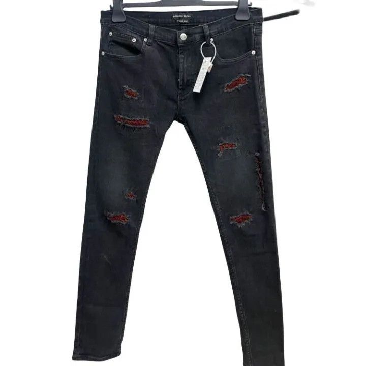 Alexander McQueen Alexander McQueen Distressed Patchwork Slim Jeans 0079 Size US 44 / EU 60 - 1 Thumbnail