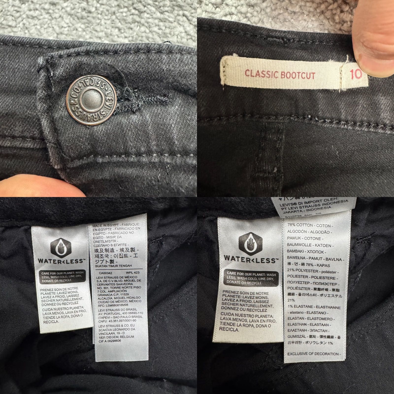 Vintage VINTAGE Levi's? No, Levi's Classic Bootcut Denim Jeans Womens 10 Black Mid Rise Casual Stretch 30x28 Denim Blue 5-Pocket Design Moon? Size 30" / US 8 / IT 44 - 8 Thumbnail