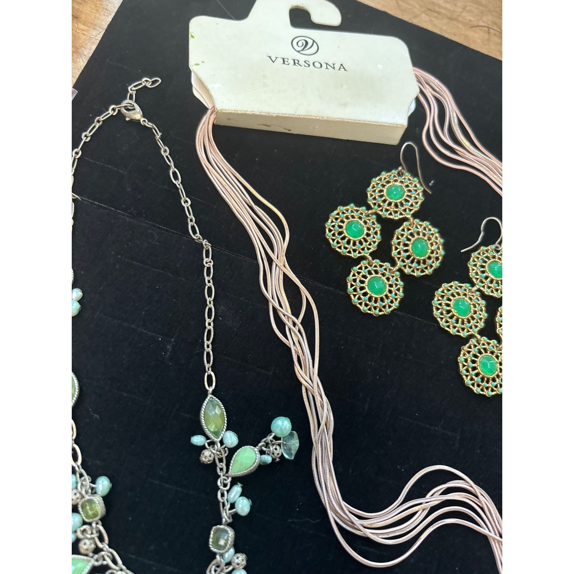 Other VERSONA Turquoise & Gold Statement Necklaces And Earring Set Size ONE SIZE - 13 Thumbnail
