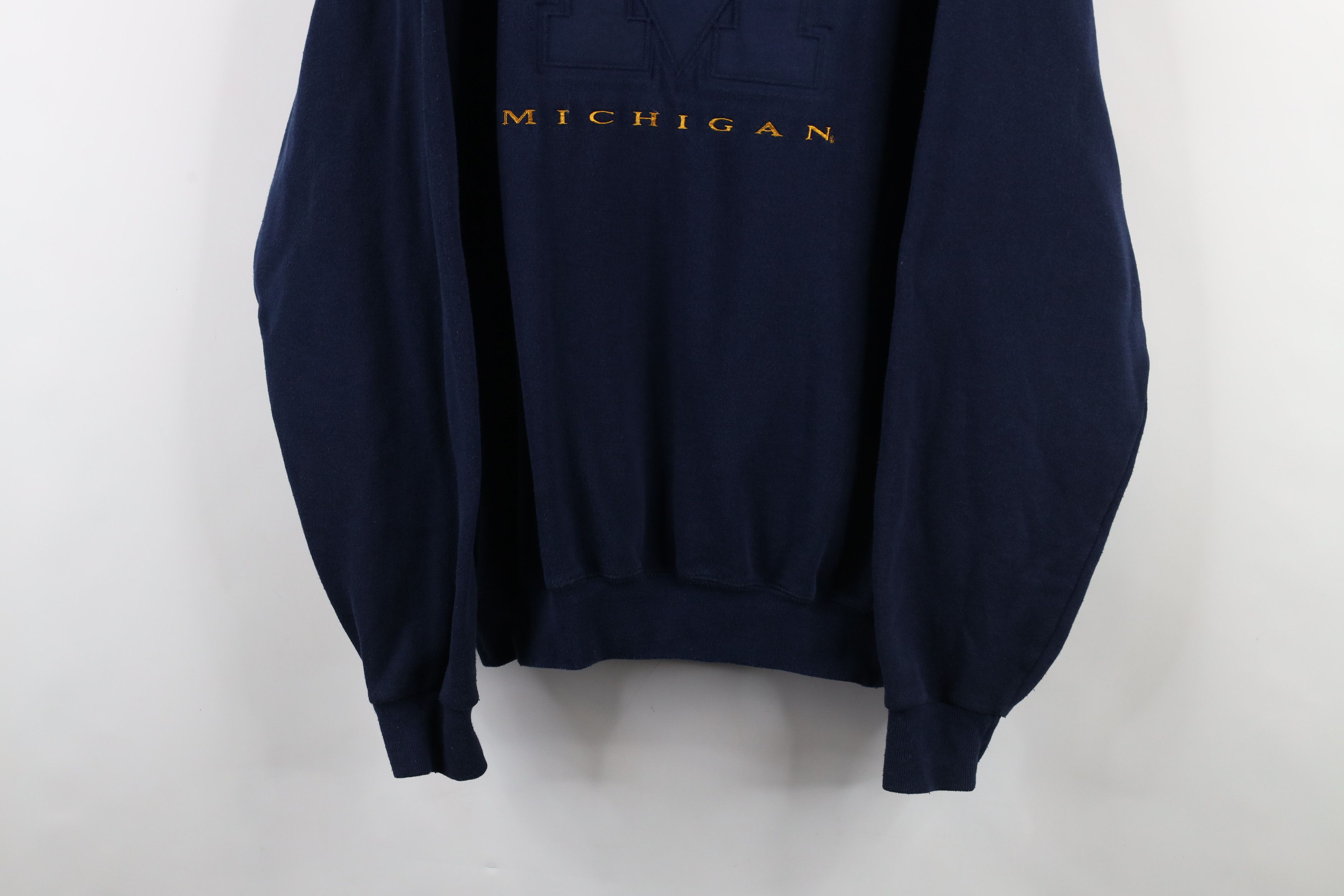 Vintage Vintage 90s Spell Block M University of Michigan Sweatshirt Size US XL / EU 56 / 4 - 3 Thumbnail