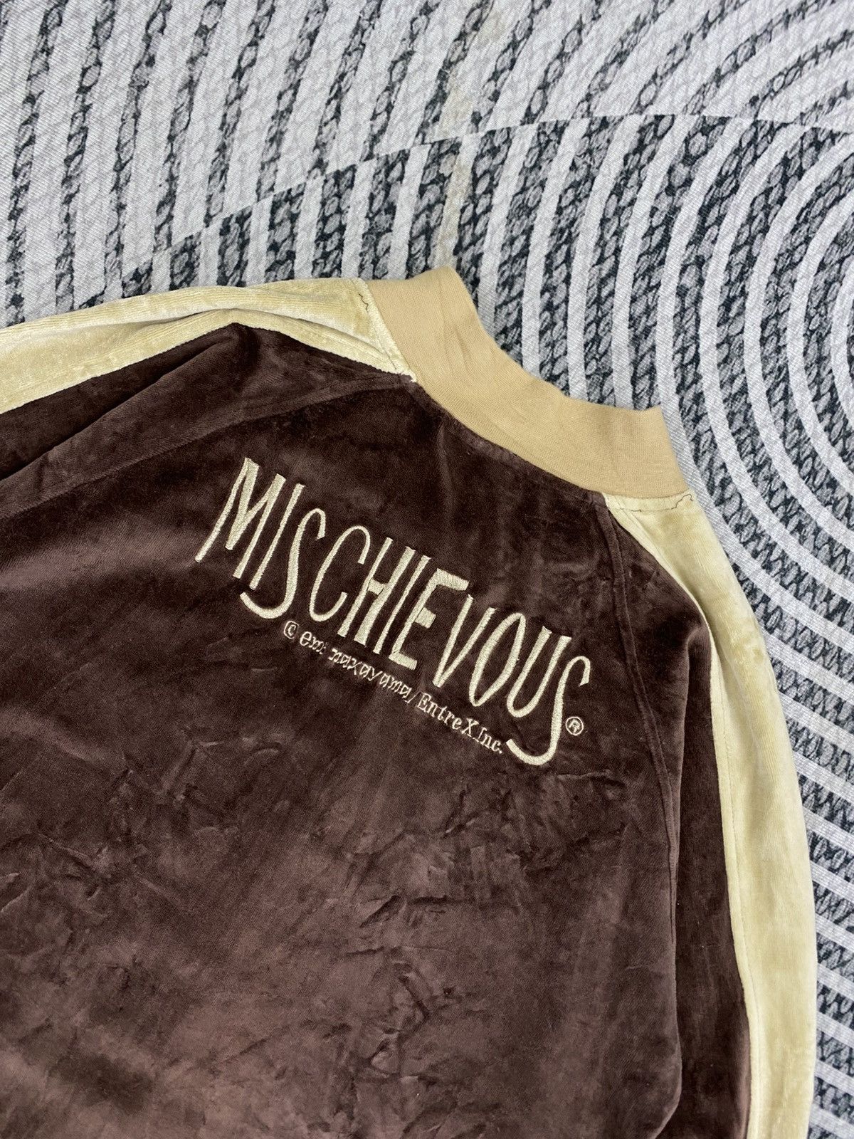 Hysteric Glamour Vintage Mischievous Embroidery Logo Velvet Zipper Jacket Size US M / EU 48-50 / 2 - 7 Thumbnail