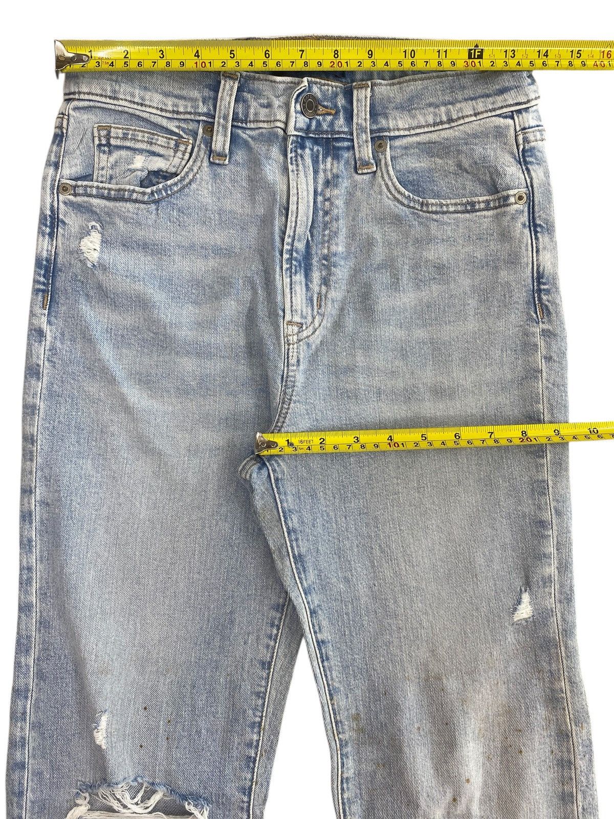 Gap Gap Acid Blue Wash Ripped Style Flare Jeans Size US 27 - 5 Thumbnail