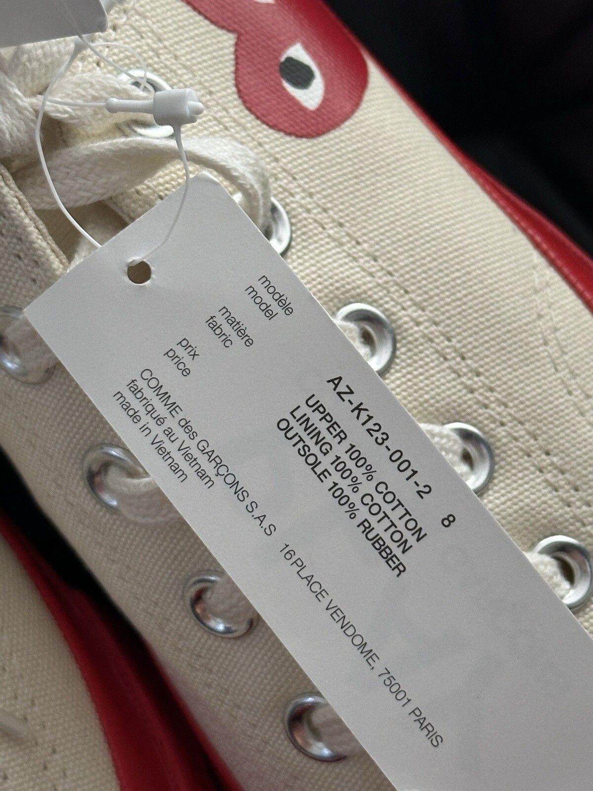 Comme des Garcons PLAY × Converse COMME DES GARCONS PLAY x Converse Chuck Taylor Sneakers Mens Size US 8.5 / EU 41-42 - 5 Thumbnail