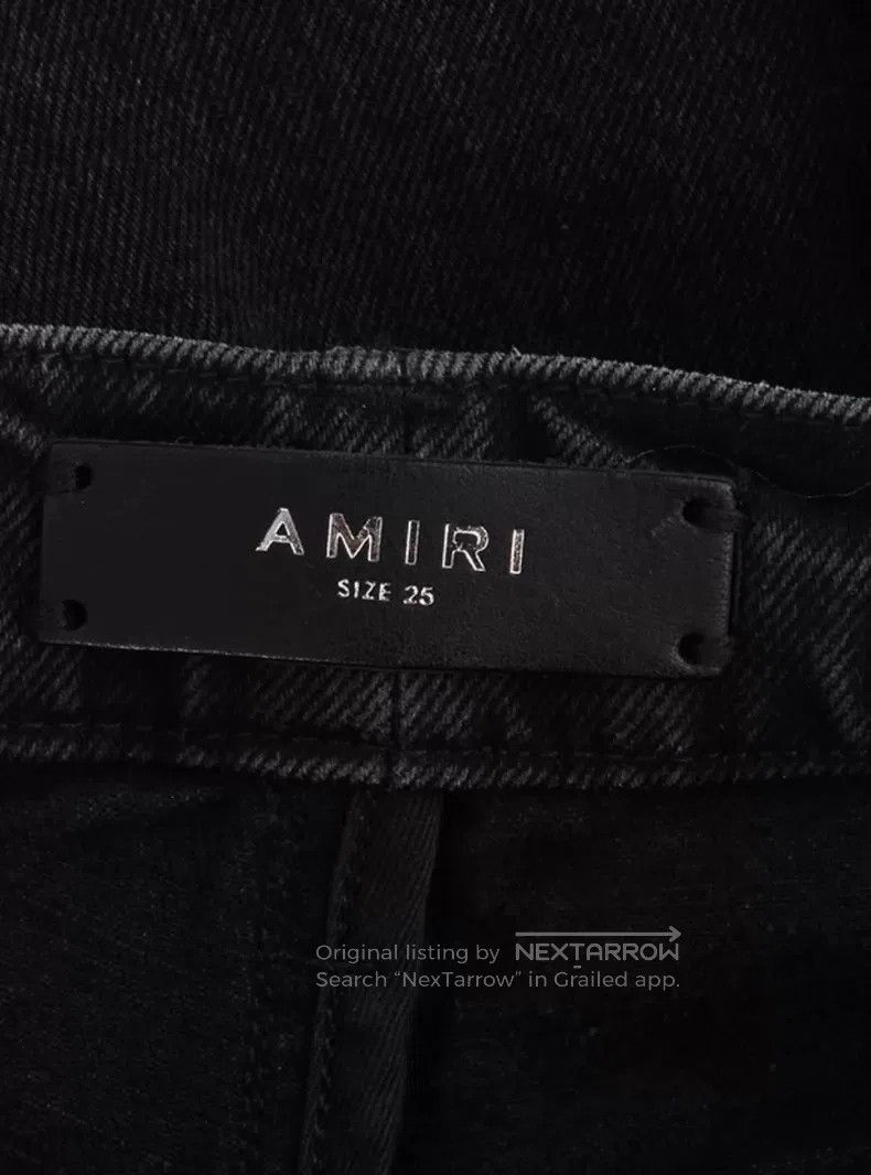 Amiri Amiri Black Ripped Denim Jeans Size 25 Size 25" / US 0 / IT 36 - 7 Thumbnail