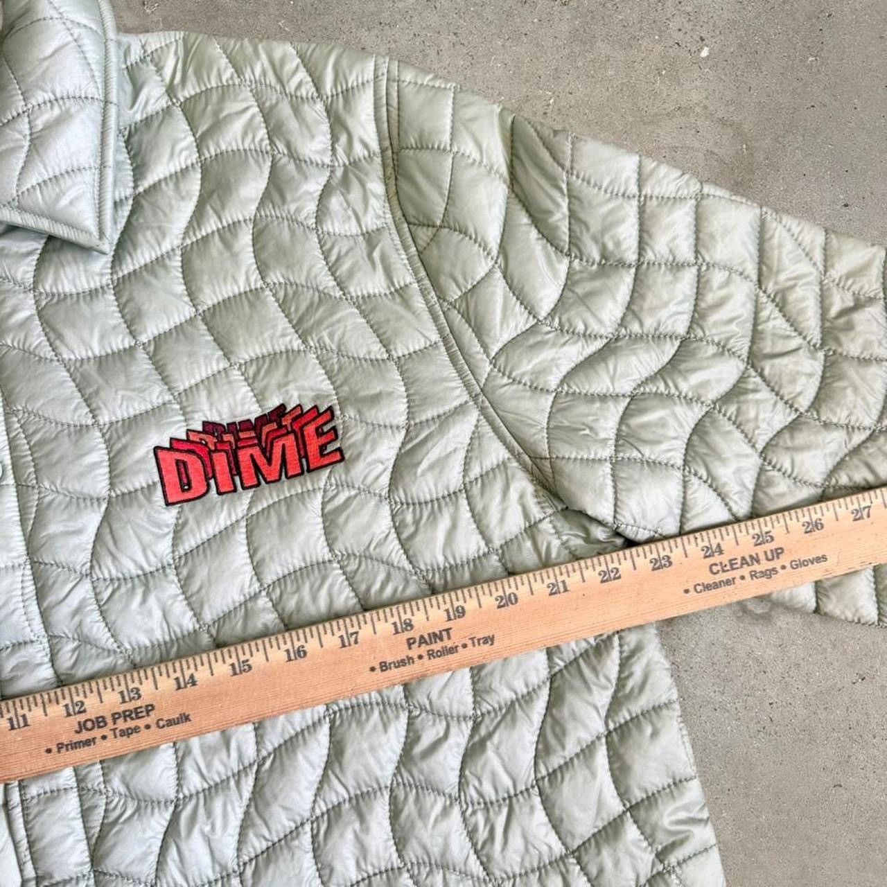 Dime Dime Green Wave Quilted Streetwear Button Snap Jacket Size US L / EU 52-54 / 3 - 6 Thumbnail