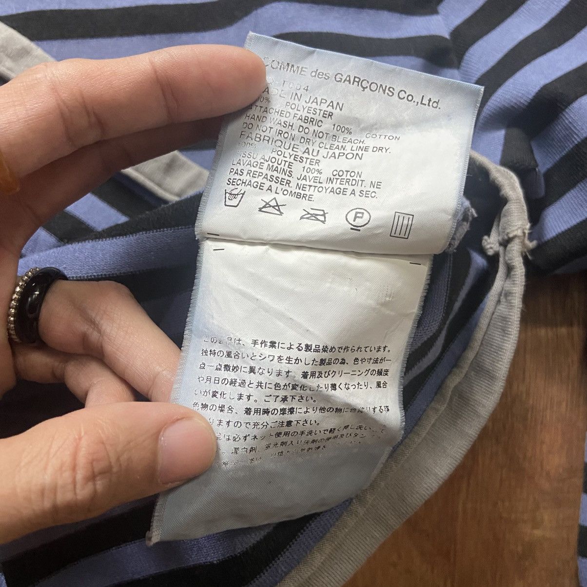 Comme des Garcons Comme Des Garcons Stripe Long Sleeve TShirt Size US XS / EU 42 / 0 - 5 Thumbnail