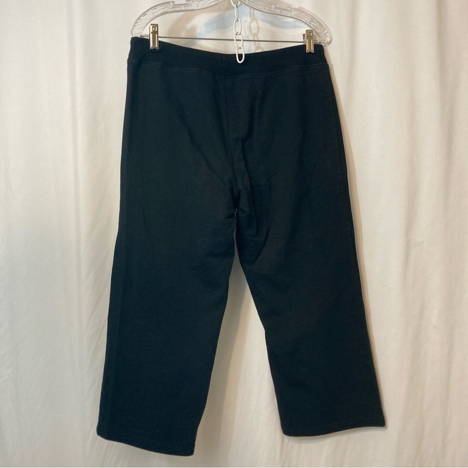 Other Y2K New York and Company Black Crop Sweatpants Pants Size 30" / US 8 / IT 44 - 6 Thumbnail
