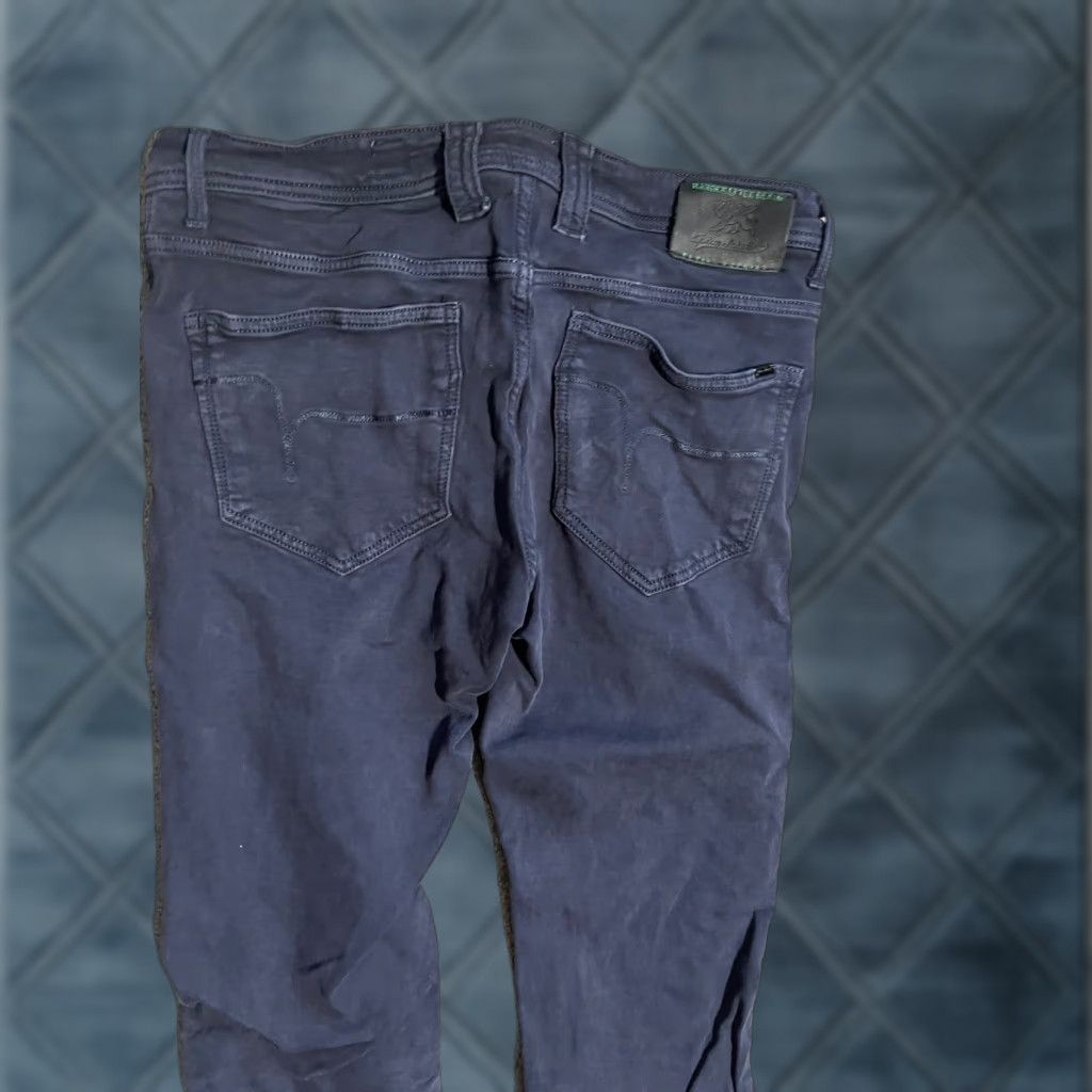 Vintage Flying Machine Jeans Men 32 Blue Label Slim Tapered 32x29 Denim Stone Blue 5-Pocket Design Slim Regular Jeans Mens Italy Blue Label Size US 32 / EU 48 - 1 Thumbnail