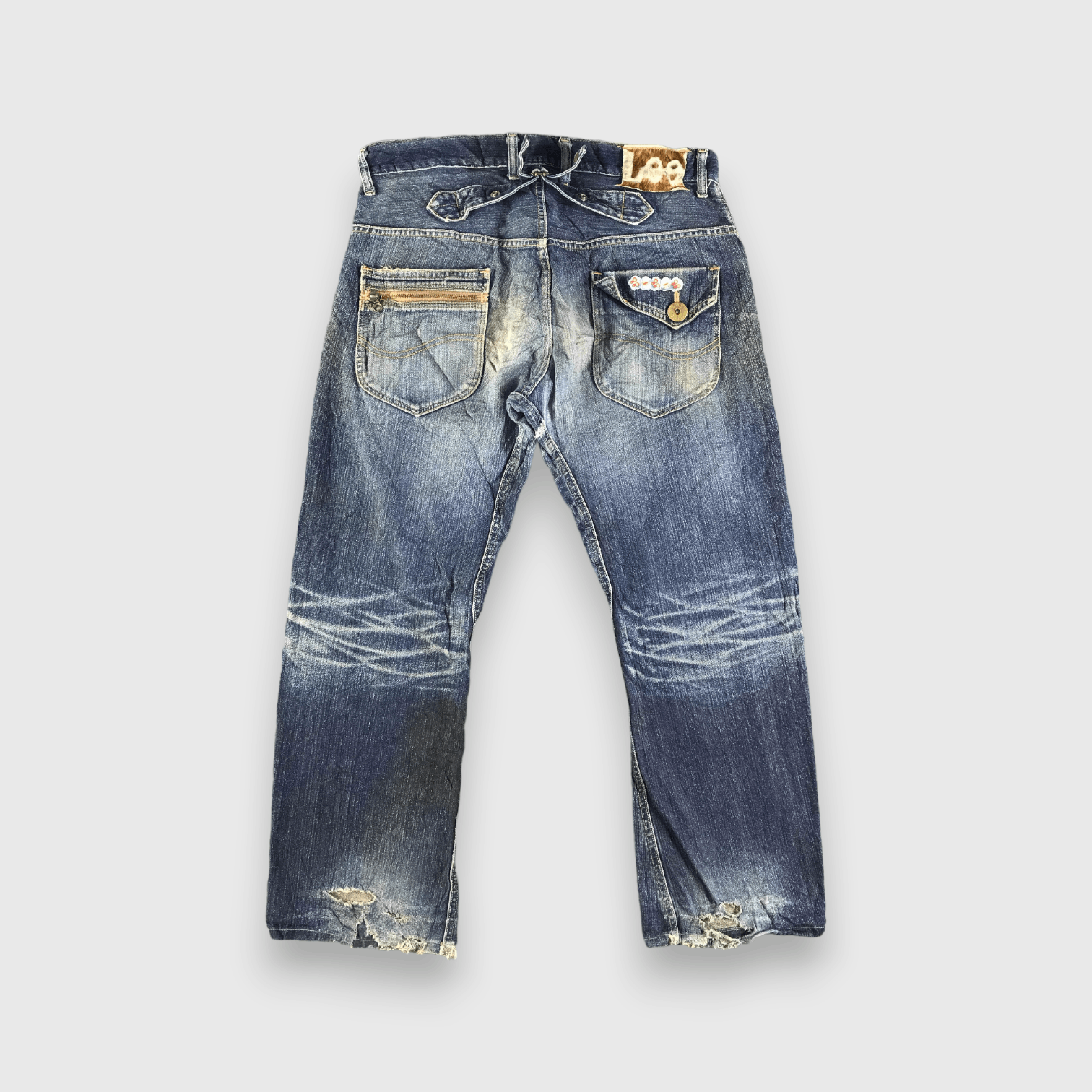 Lee Vintage Blue Wash Lee Jeans-J3565 Size US 36 / EU 52 - 2 Thumbnail