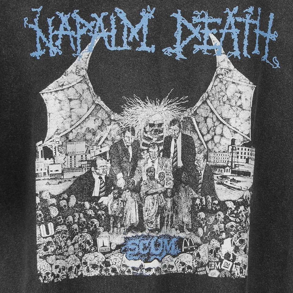 Japanese Brand NAPALM DEATH T-Shirt Vintage Size US XL / EU 56 / 4 - 6 Thumbnail