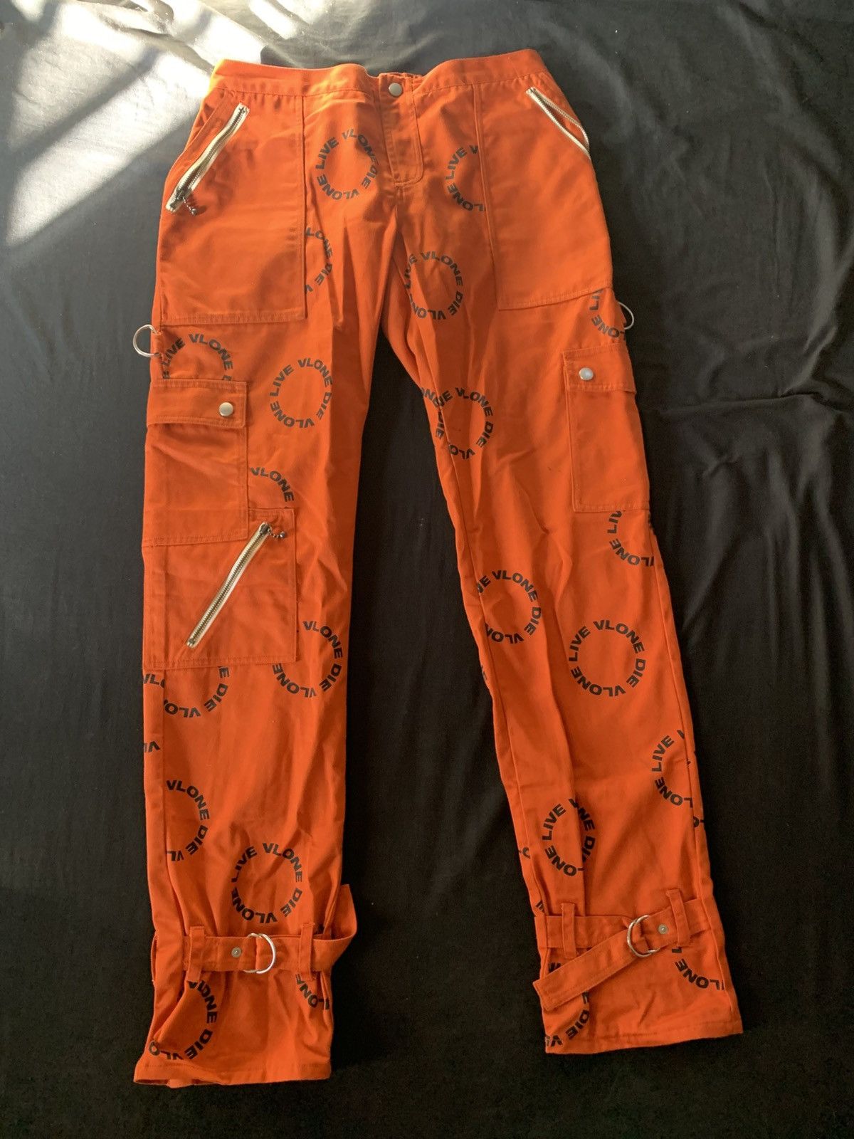 VLONE Orange Bondage Cargo Pants