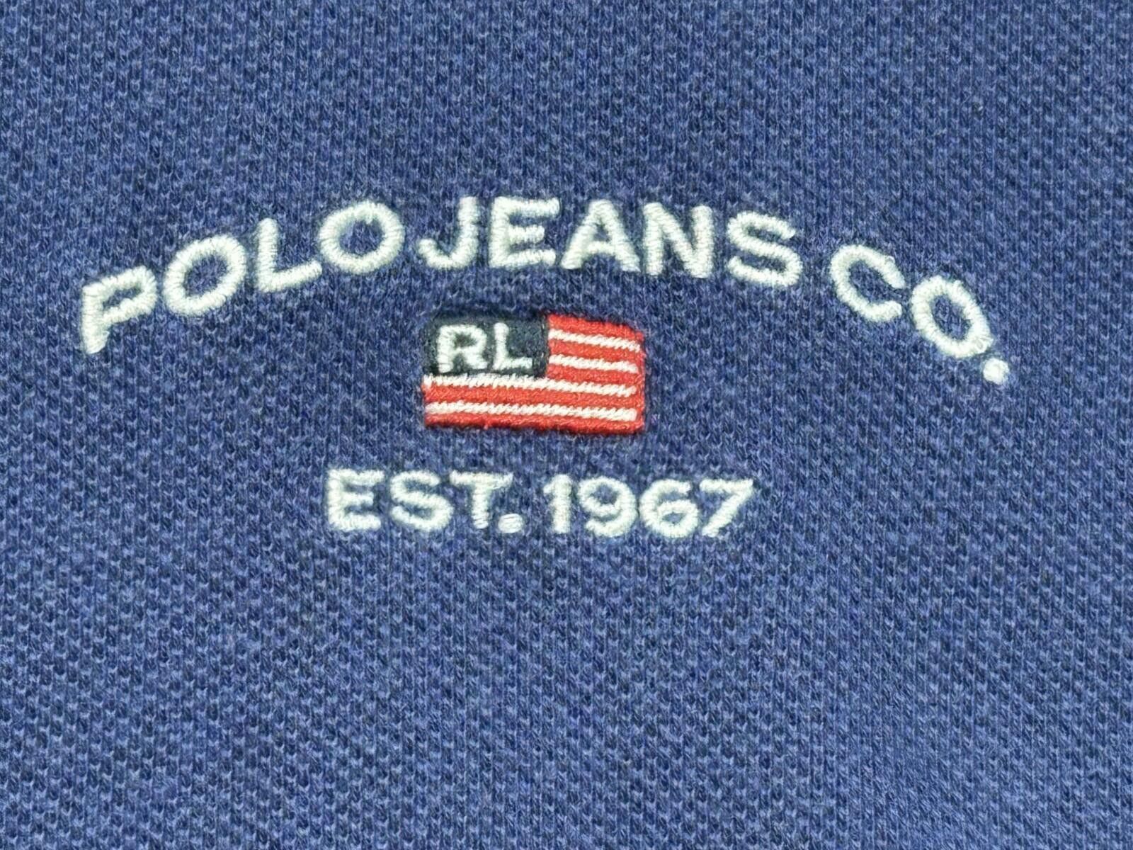 Other Polo Jeans Co. 1/4 Button 100% Cotton Polo Shirt Blue Mens L Size US L / EU 52-54 / 3 - 7 Thumbnail