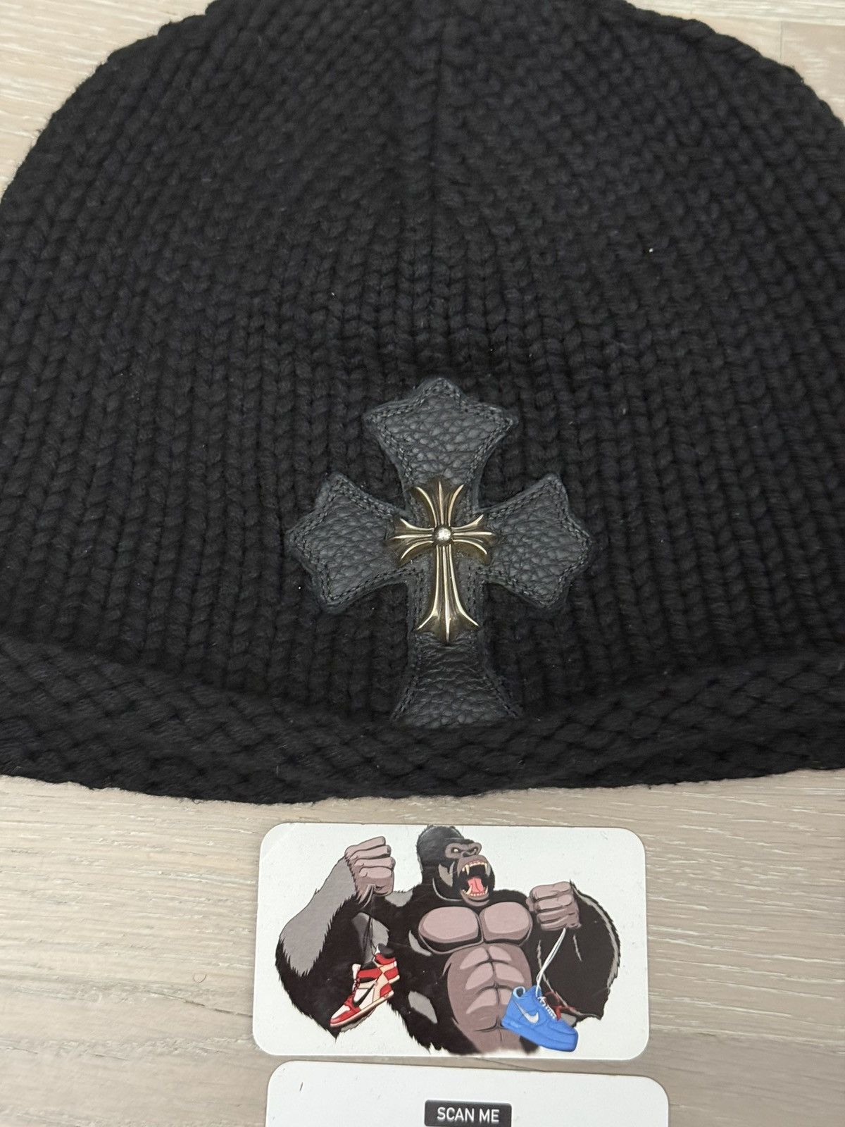 Chrome Hearts Chrome Hearts Cross Patch Silver Pendant Cashmere Beanie Size ONE SIZE - 3 Thumbnail