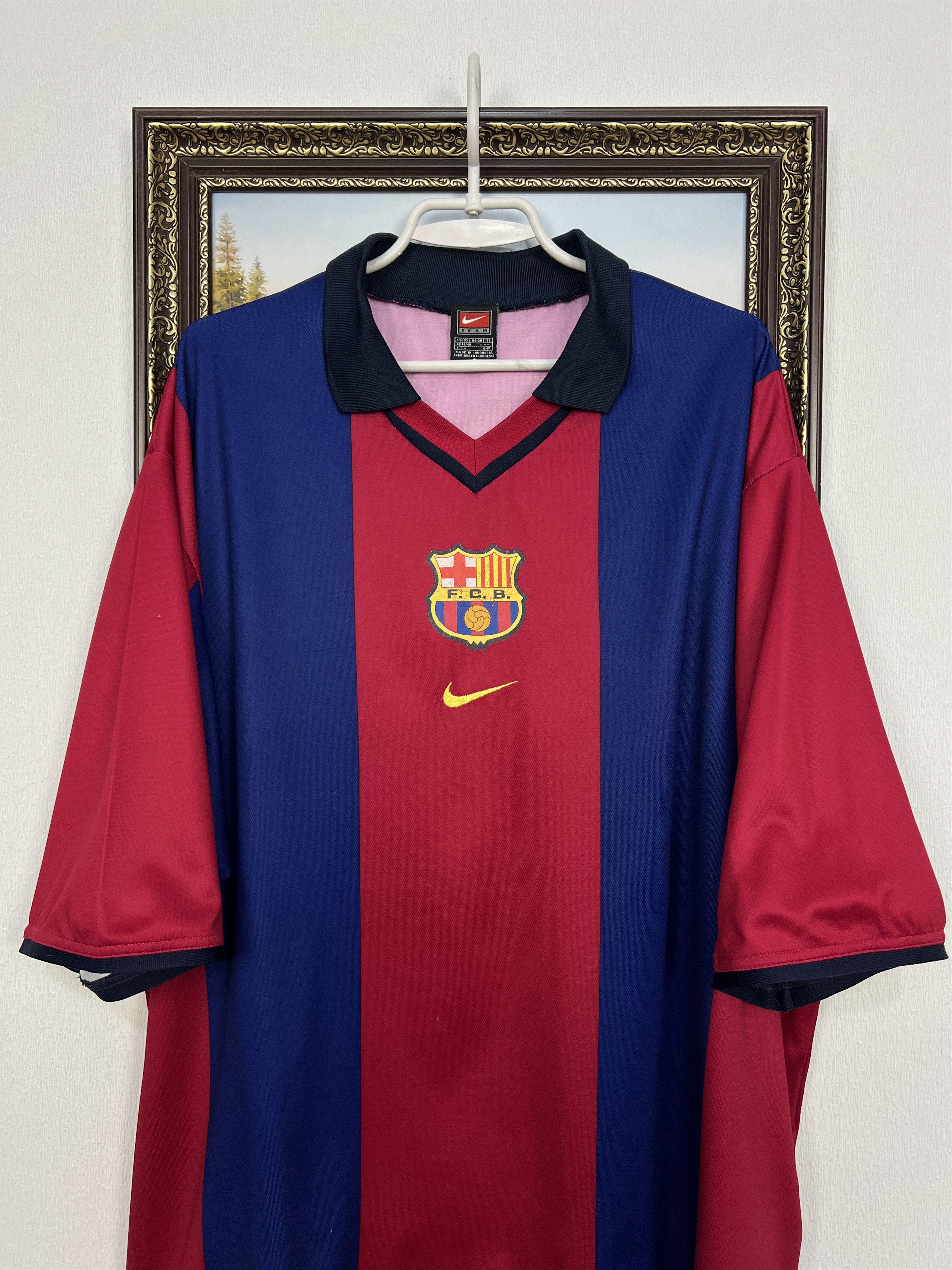 Nike Barcelona football shirt 1999 Soccer Nike Camiseta Mens Size US XXL / EU 58 / 5 - 2 Thumbnail